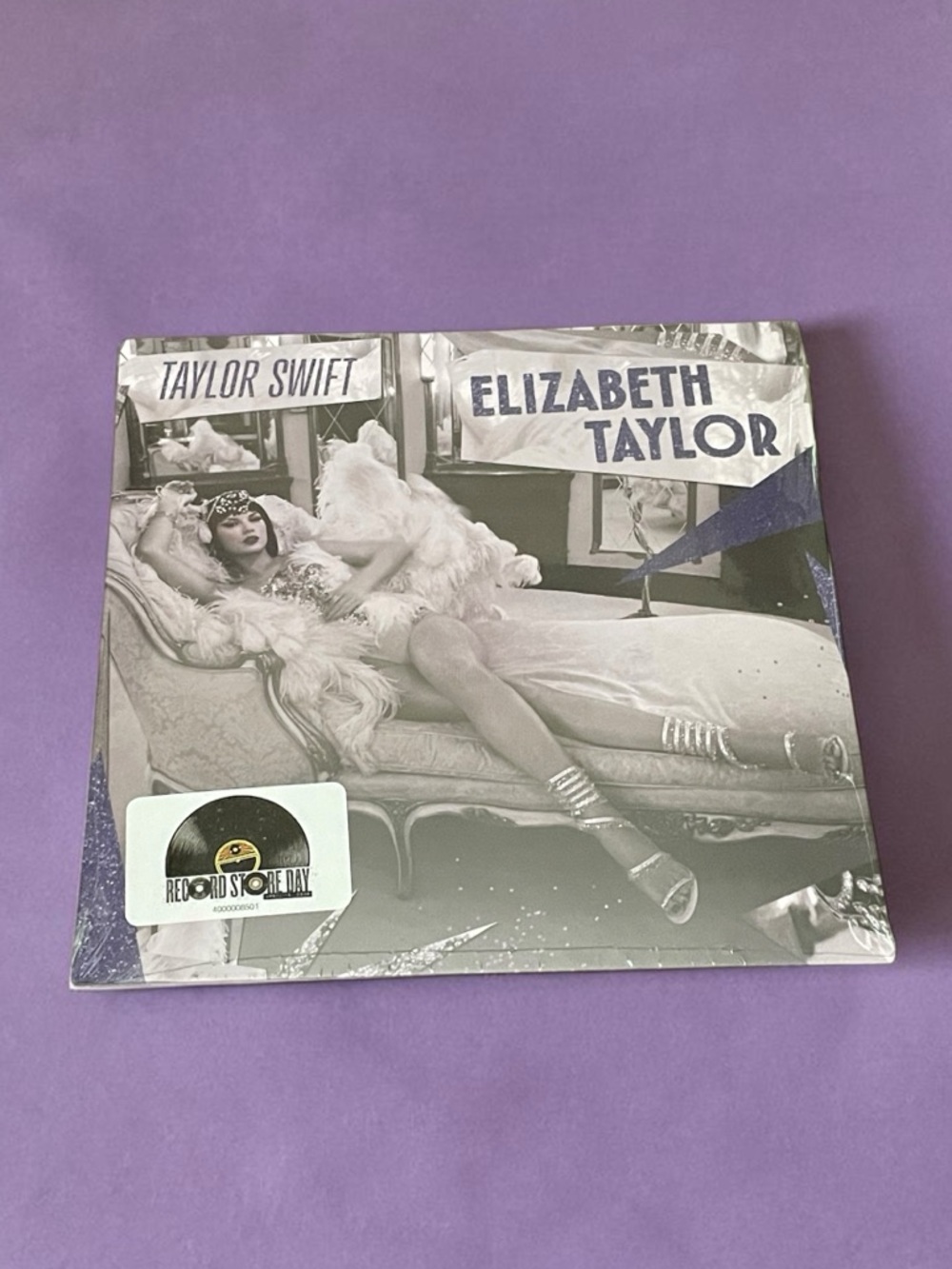Taylor Swift RSD 2026 Elizabeth Taylor Glitter Vinyl 7” Rare Collectible Violet